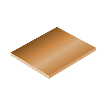 Плита бронзовая БрАЖМц10 45х300х500 мм ГОСТ 18175-78 для втулок