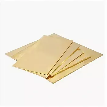 Латунная пластина для поделок Л63 90x90x7 мм ГОСТ 931 - 90